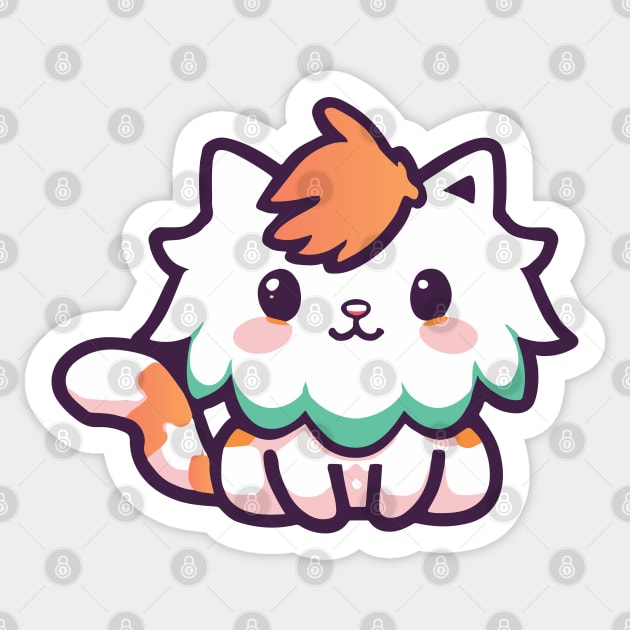 cute persian cat drawing Sticker by Kawaii Bomb